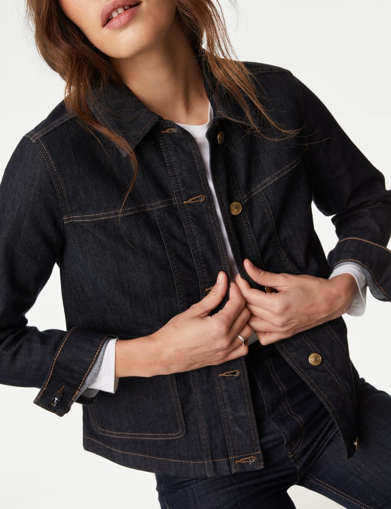 Cotton Rich Denim Utility Jacket | M&S Collection | M&S