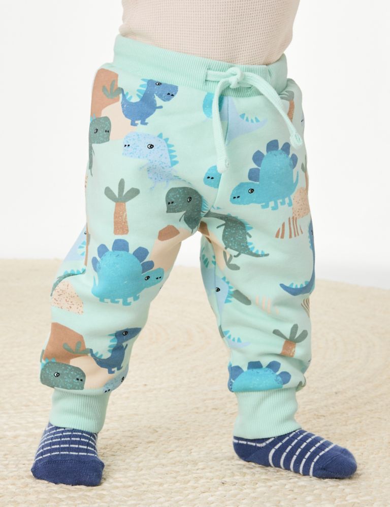 Cotton Rich Dinosaur Joggers (0 Months - 3 Years) 5 of 5
