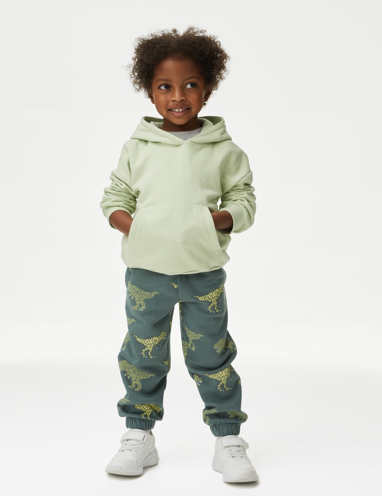 Cotton Rich Dinosaur Joggers (2-8 Yrs) 1 of 4