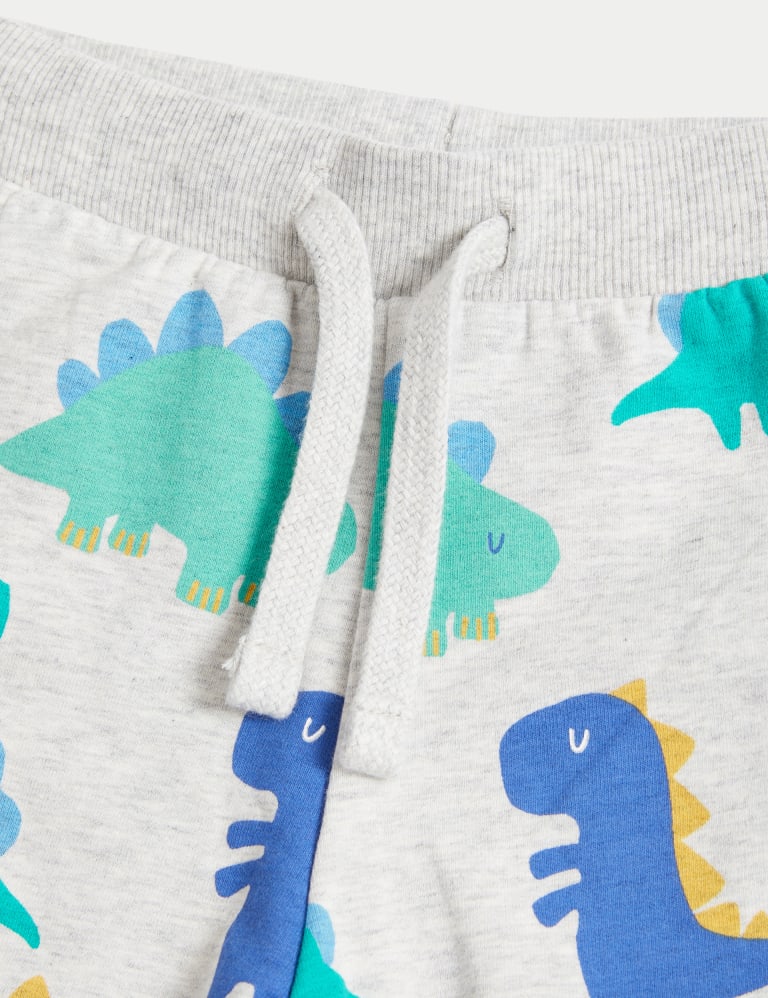 Cotton Rich Dinosaur Print Joggers (0-3 Yrs) 3 of 3