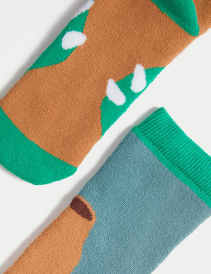 3pk Cotton Blend Thermal Socks (7-10 Yrs)