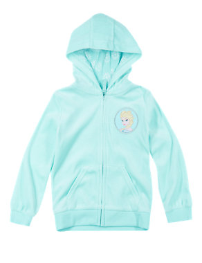 Cotton Rich Disney Frozen Velour Hooded Top (1-7 Years) Image 2 of 4