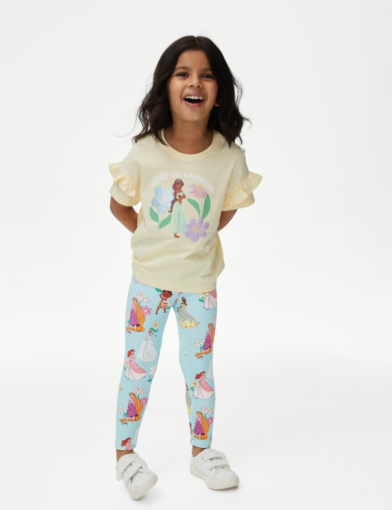 Cotton Rich Disney Princess™ Leggings (2-8 Yrs), M&S Collection