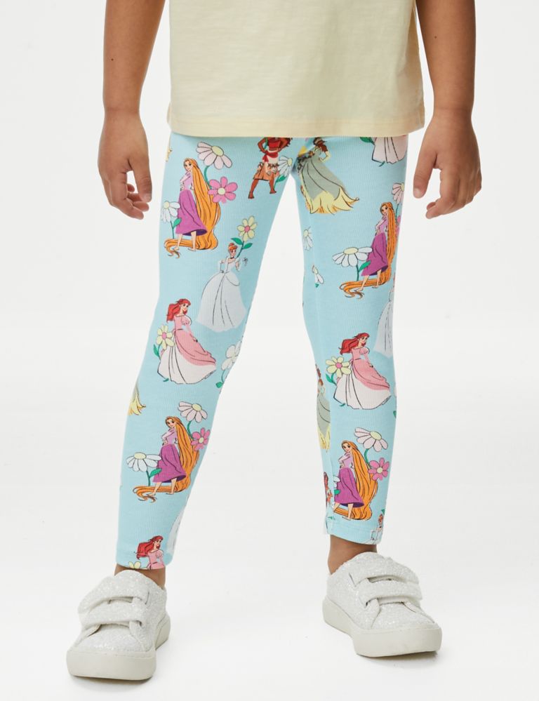 Cotton Rich Disney Princess™ Leggings (2-8 Yrs), M&S Collection