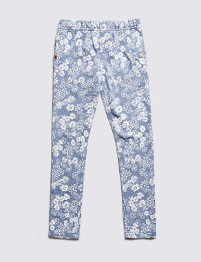 Cotton Rich Ditsy Floral Jeggings (1-7 Years) Image 2 of 3