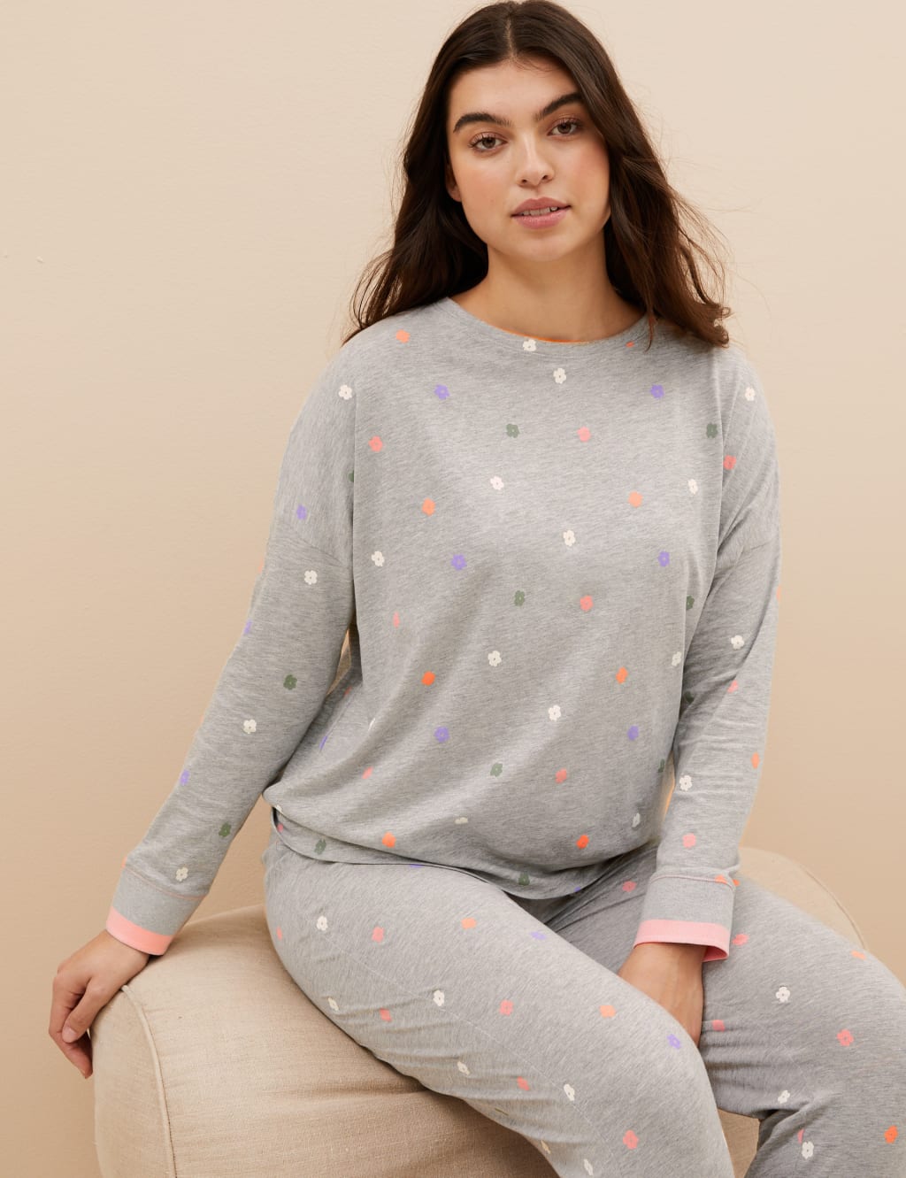 Cotton Rich Ditsy Floral Pyjama Set M S Collection M S