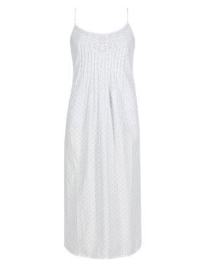 Cotton Rich Dobby Embroidered Chemise with Cool Comfort™ Technology Image 2 of 4