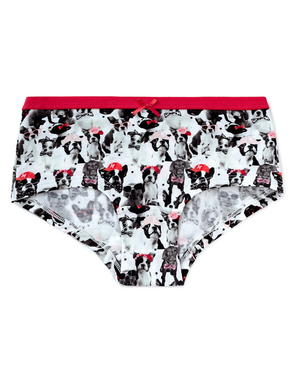 Cotton Rich Dog print Shorts (6-16 Years) Image 1 of 1
