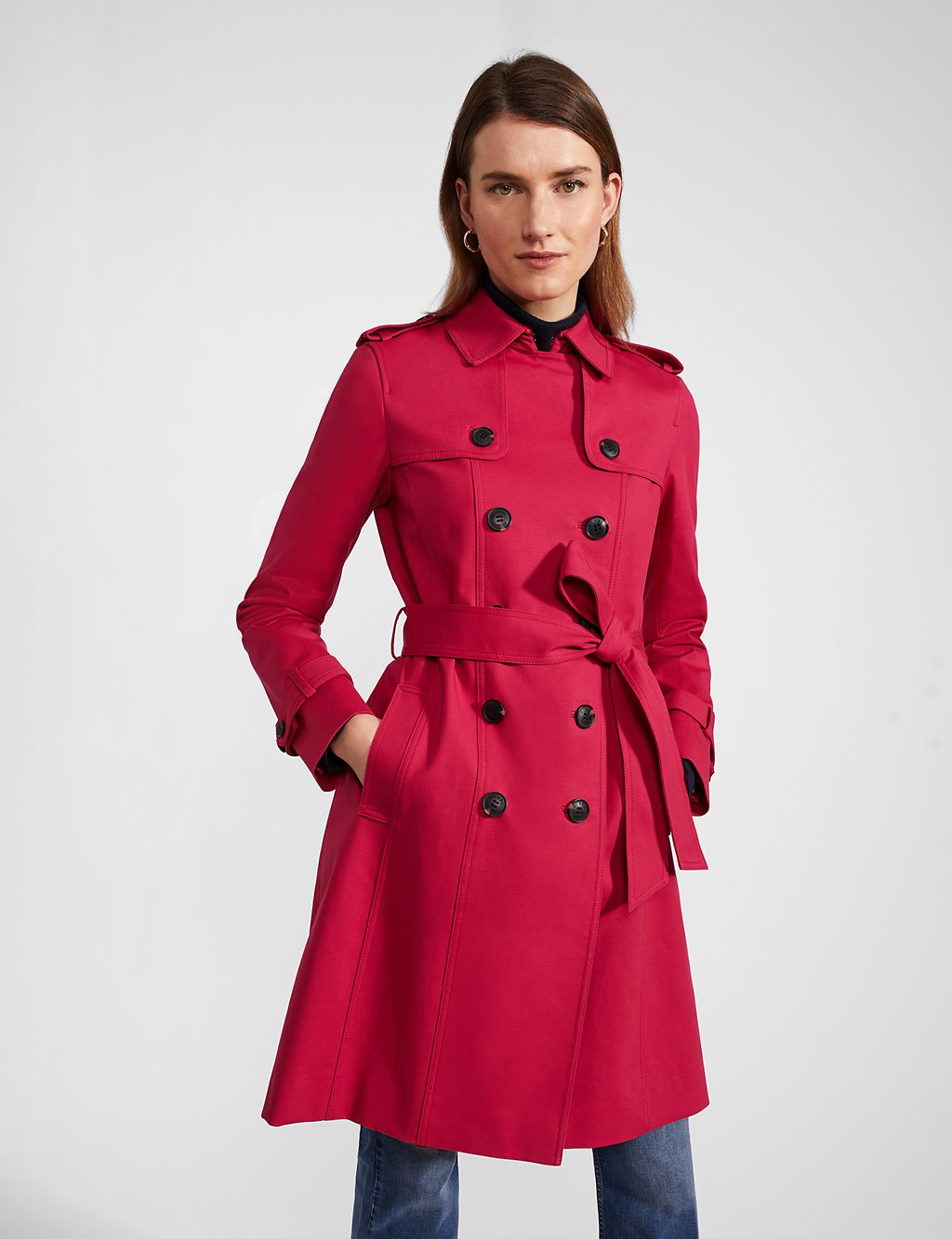 Cotton Rich Double Breasted Trench Coat 2 of 10