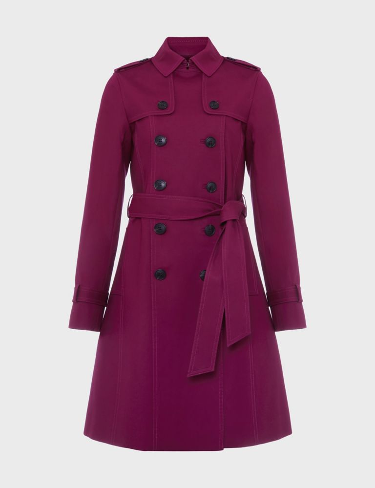 Cotton Rich Double Breasted Trench Coat | HOBBS | M&S