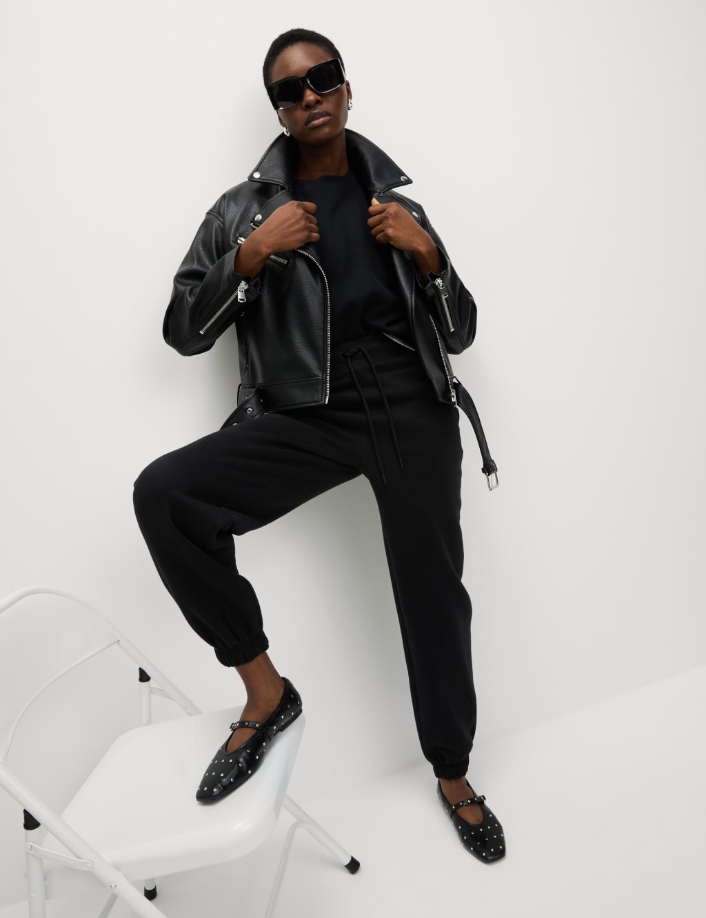 Cotton Rich Drawstring Cuffed Joggers M S Collection M S