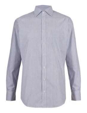 Cotton Rich Easy to Iron Striped Shirt Image 2 of 6