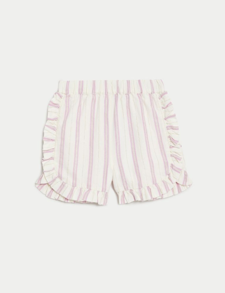 Cotton Rich Elasticated Waist Striped Shorts (2-8 Yrs) 2 of 6