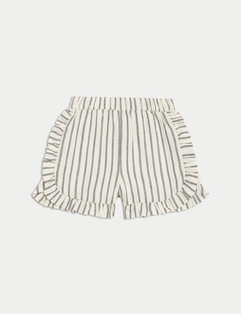 Cotton Rich Elasticated Waist Striped Shorts (2-8 Yrs) 2 of 5