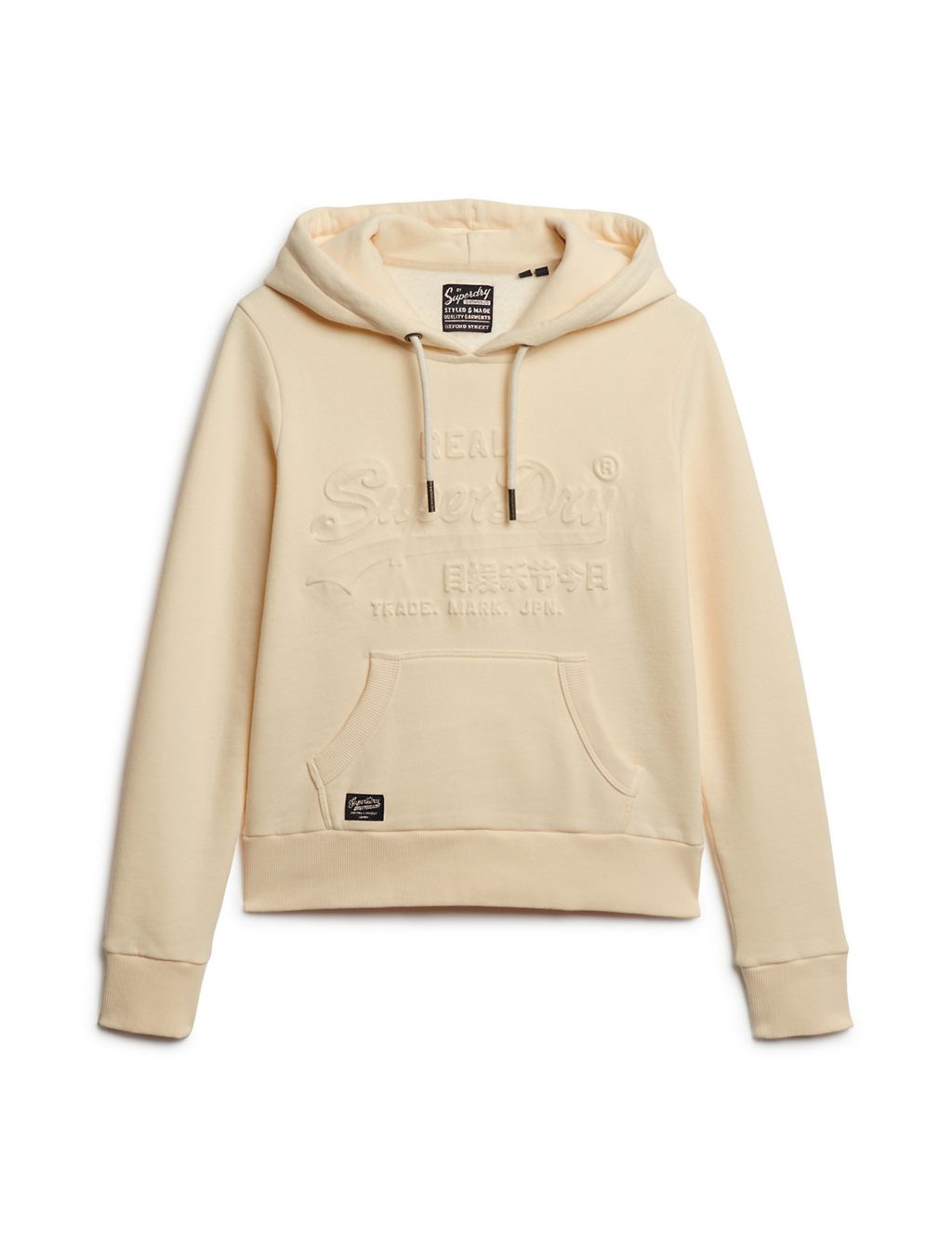 Cotton Rich Embossed Logo Relaxed Hoodie 1 of 5