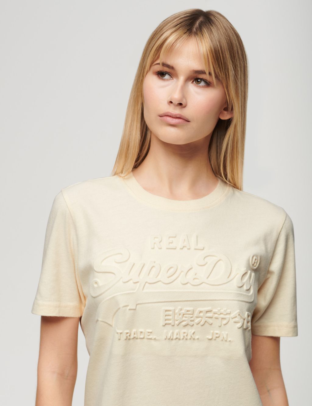 Cotton Rich Embossed Relaxed T-shirt 2 of 6