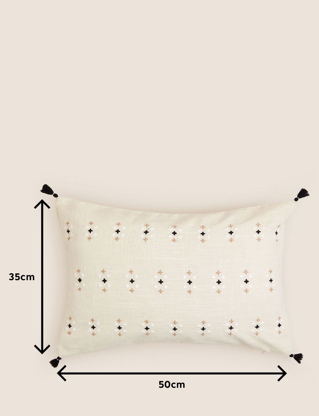 Cotton Rich Embroidered Bolster Cushion 6 of 6