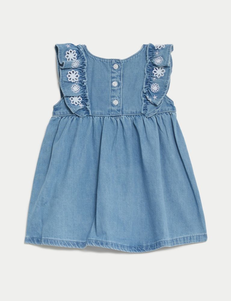 Cotton Rich Embroidered Dress (0-3 Yrs) 3 of 5