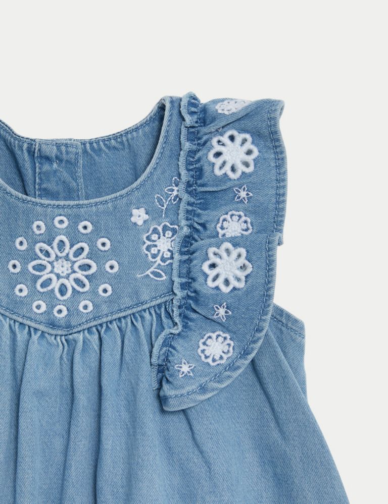 Cotton Rich Embroidered Dress (0-3 Yrs) 4 of 5
