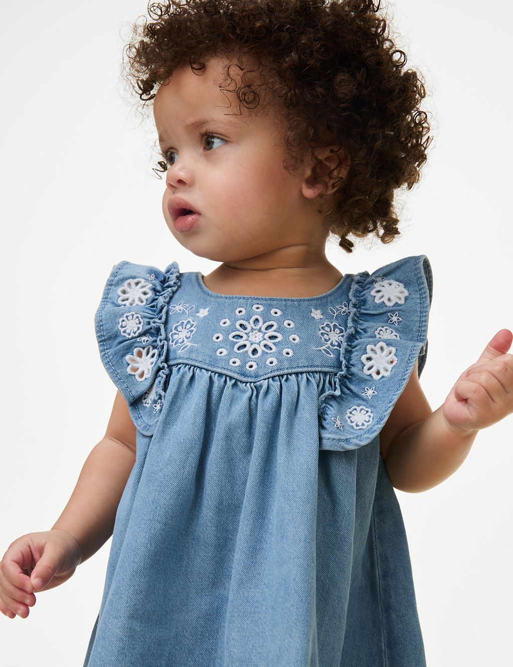 Cotton Rich Embroidered Dress (0-3 Yrs) 5 of 5