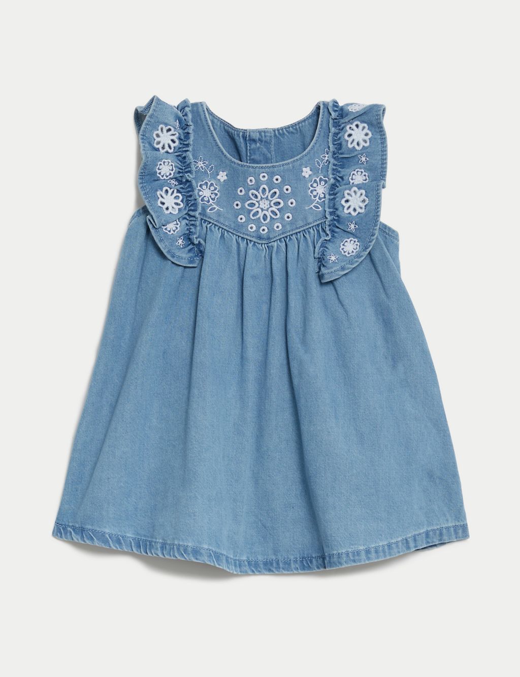 Cotton Rich Embroidered Dress (0-3 Yrs) 1 of 5