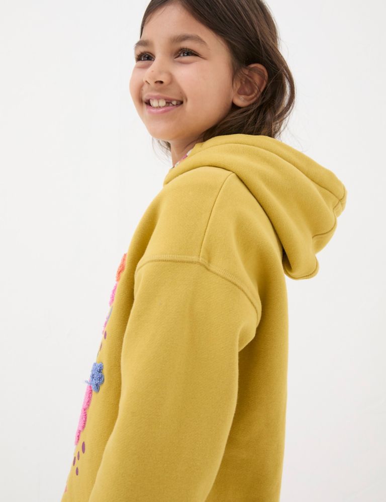 Cotton Rich Embroidered Hoodie (3-13 Yrs) 4 of 5