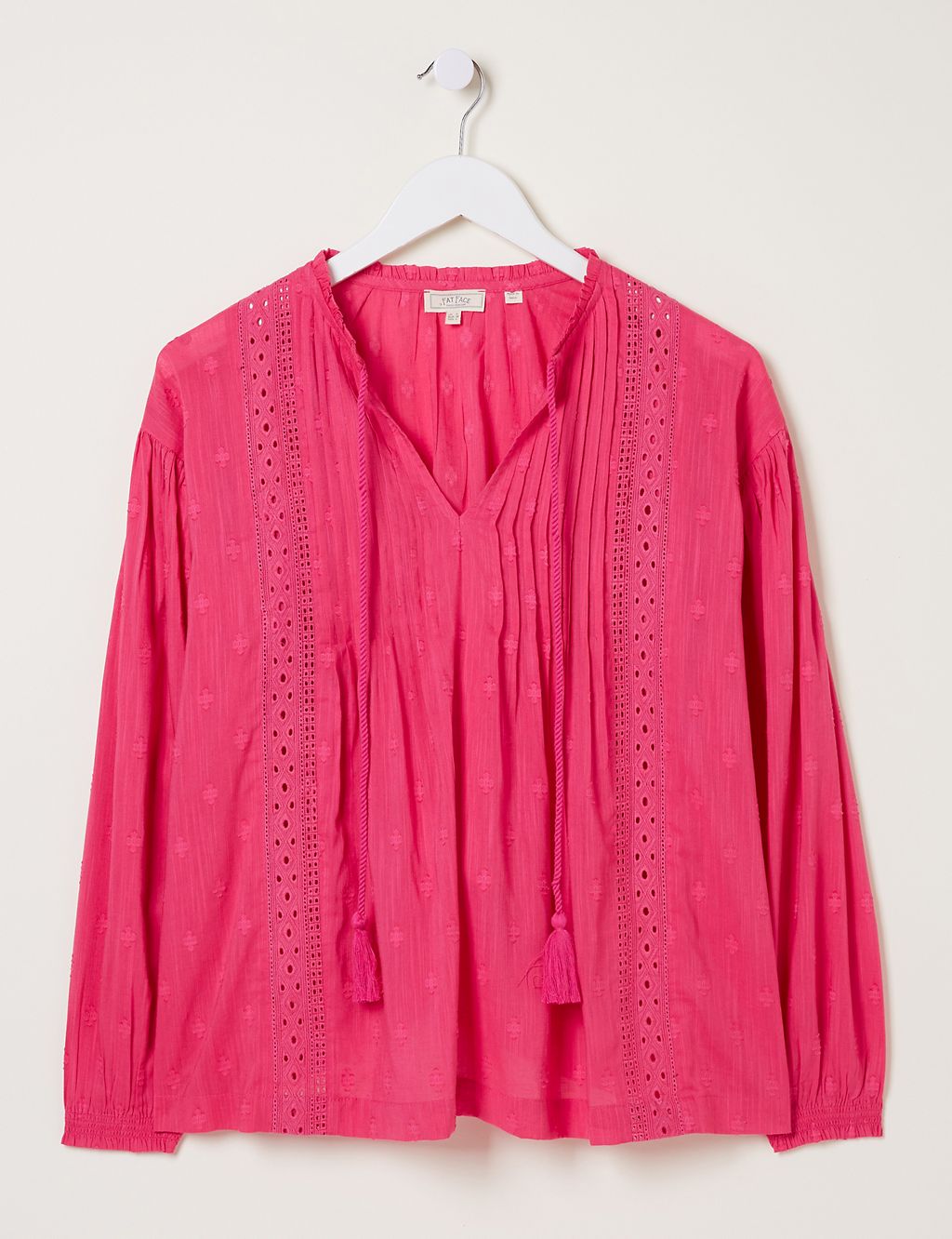 Cotton Rich Embroidered Lace Blouse 1 of 5