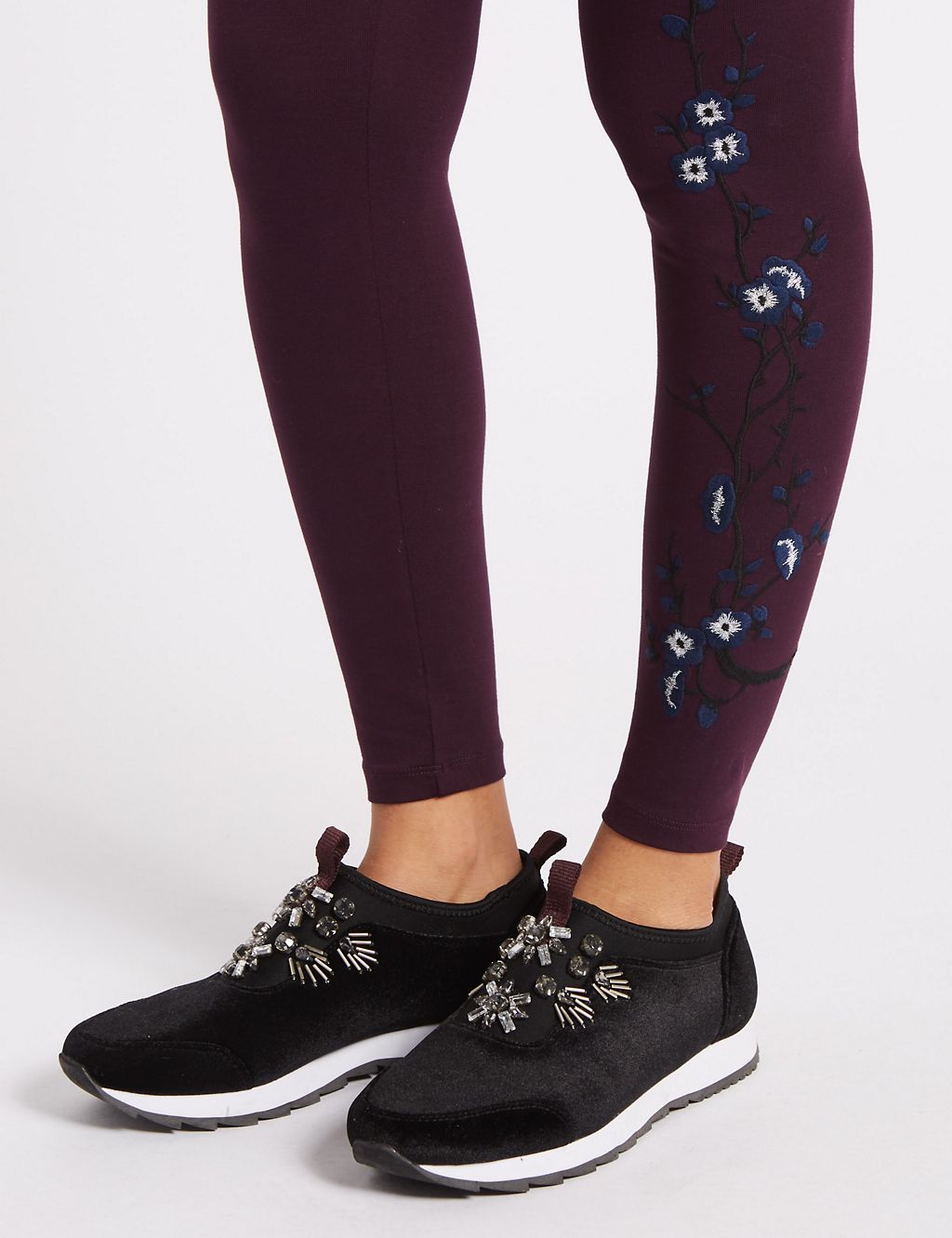 Cotton Rich Embroidered Leggings 6 of 6