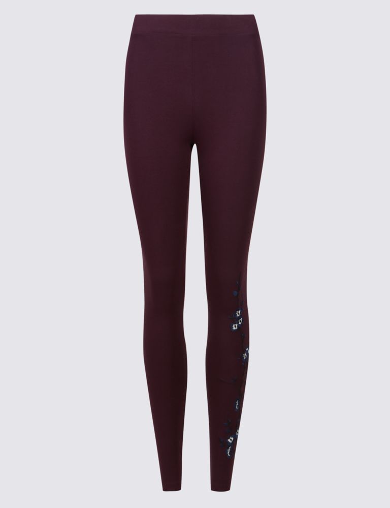 Cotton Rich Embroidered Leggings 2 of 6