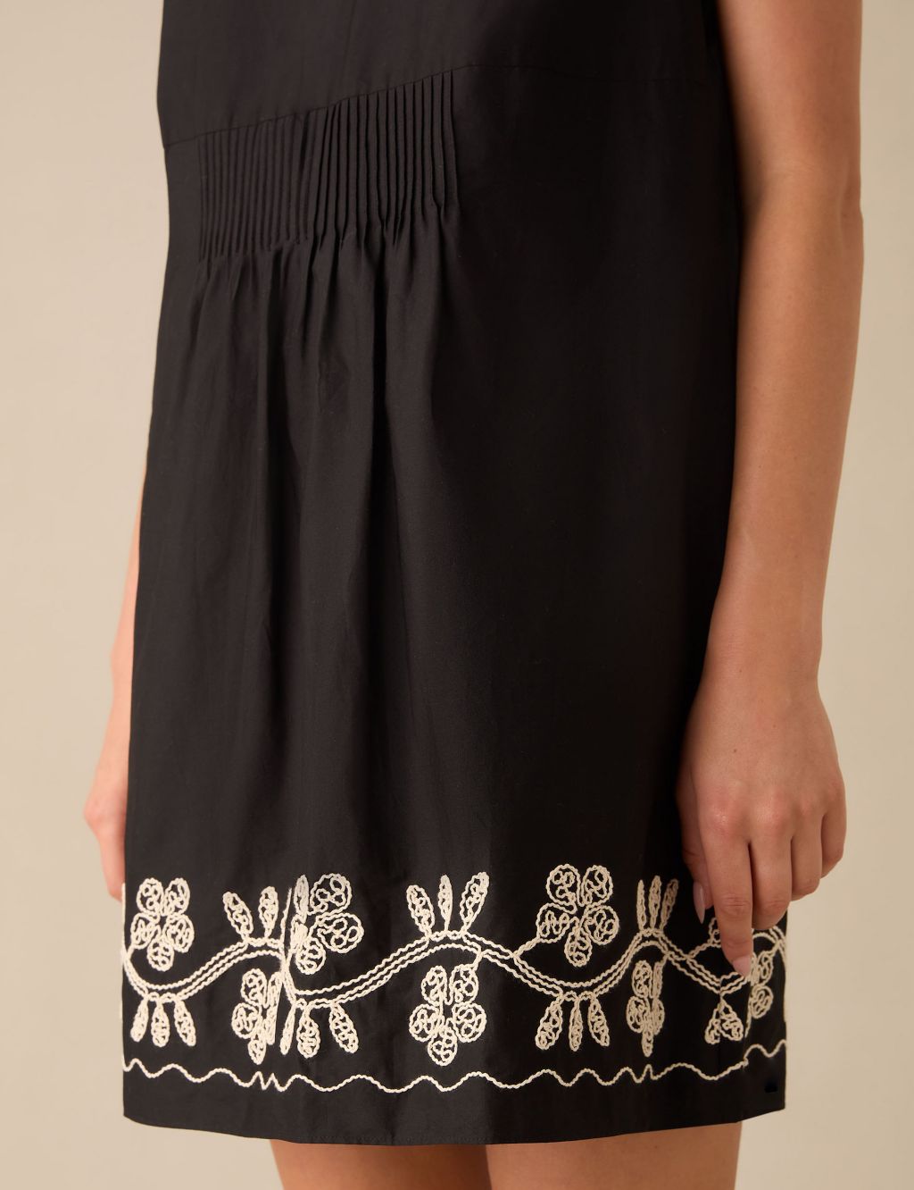 Cotton Rich Embroidered Mini Smock Dress 6 of 8