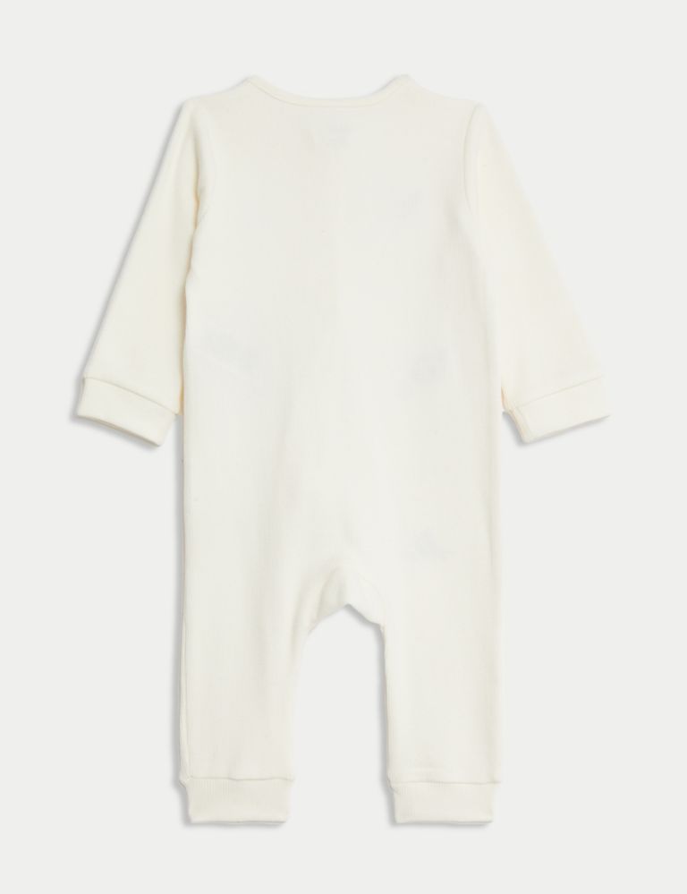 Cotton Rich Embroidered Sleepsuit (0-12 Mths) 3 of 6