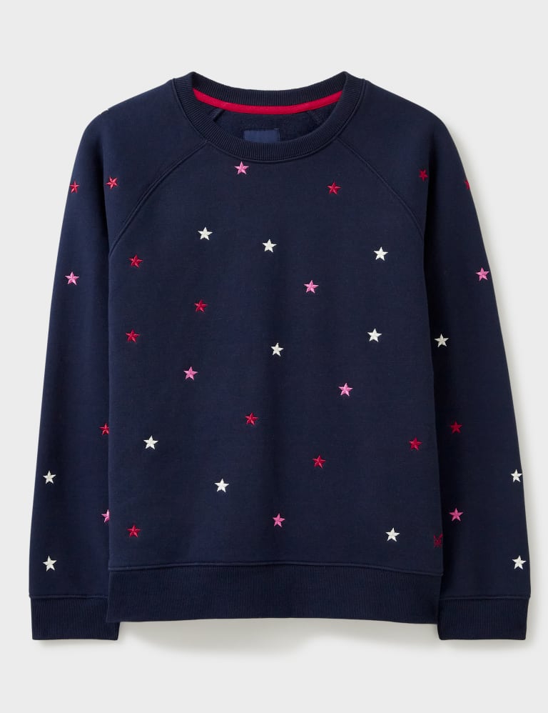 Cotton Rich Embroidered Star Sweatshirt
