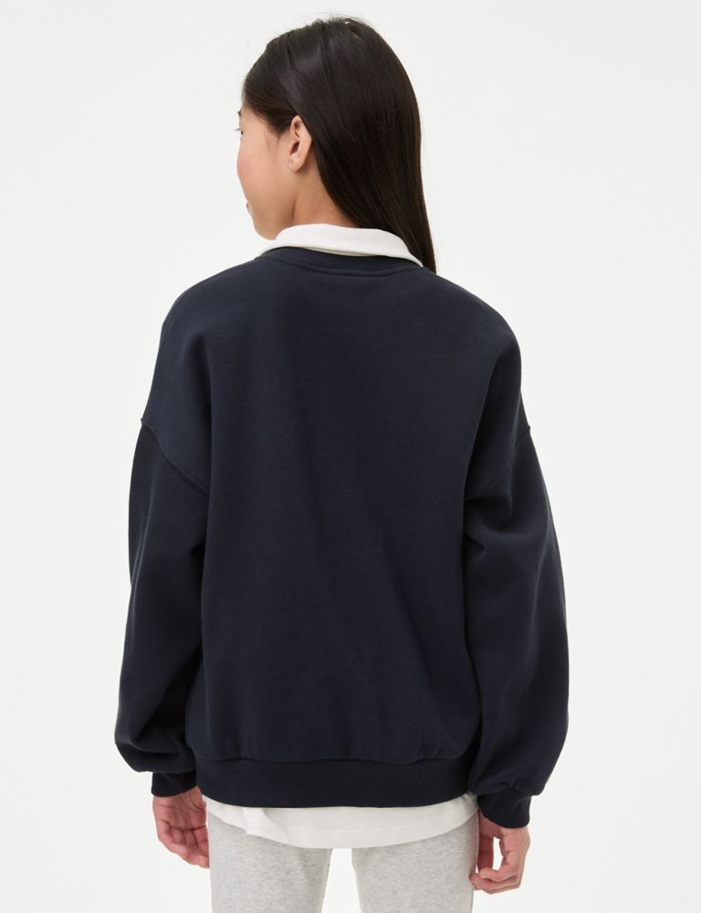 Cotton Rich Embroidered Sweatshirt (6-16 Yrs) 5 of 6