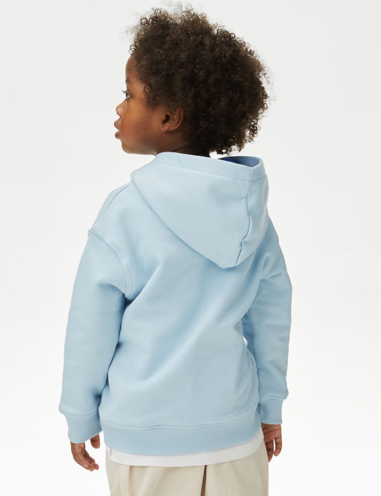 Cotton Rich Embroidered Transport Hoodie (2-8 Yrs) 5 of 5