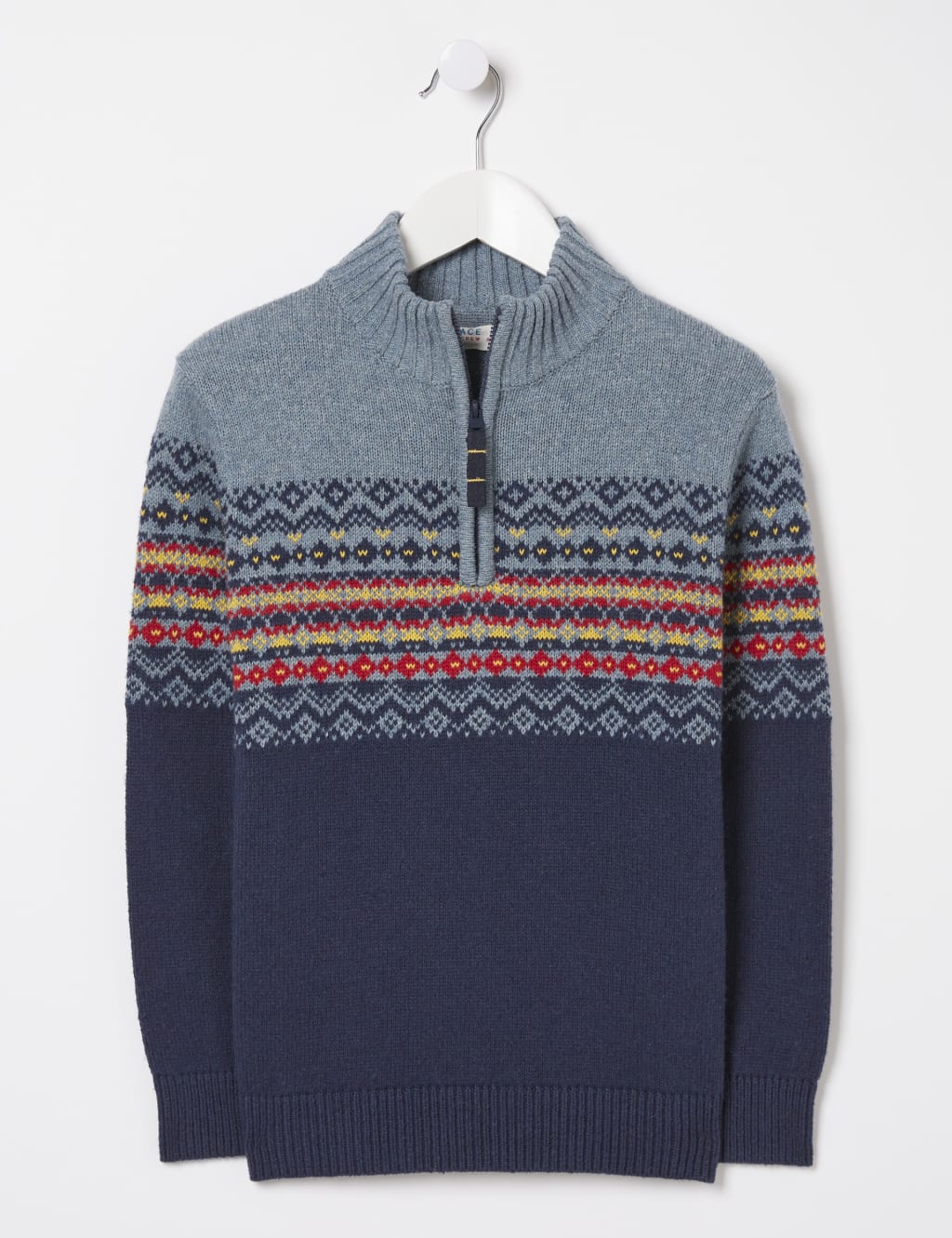 Fair isle half zip jumper clearance