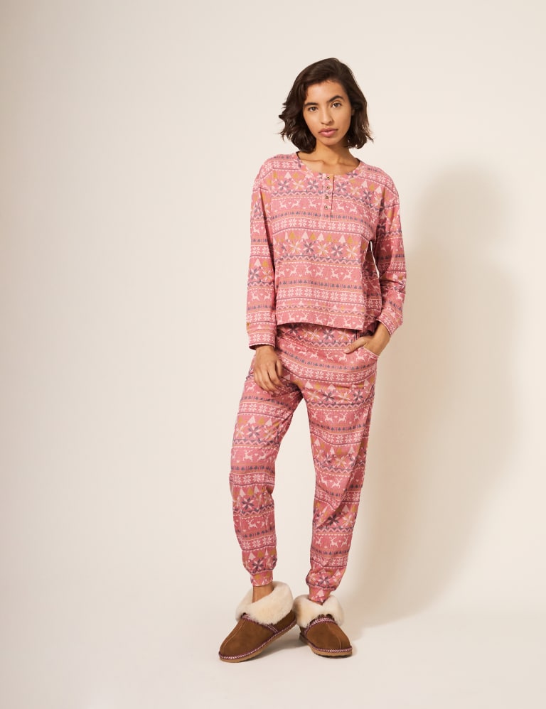 Cotton Rich Fair Isle Pyjama Bottoms