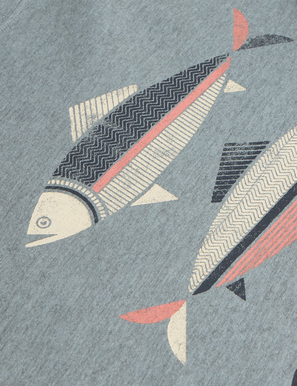 Cotton Rich Fish Graphic Crew Neck T-Shirt 6 of 6