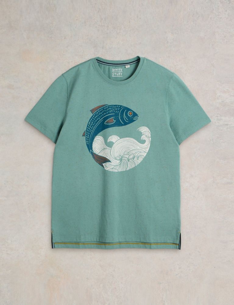 Cotton Rich Fish Graphic T-Shirt 2 of 6