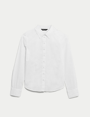 Cotton Rich Fitted Collared Shirt Image 2 of 5