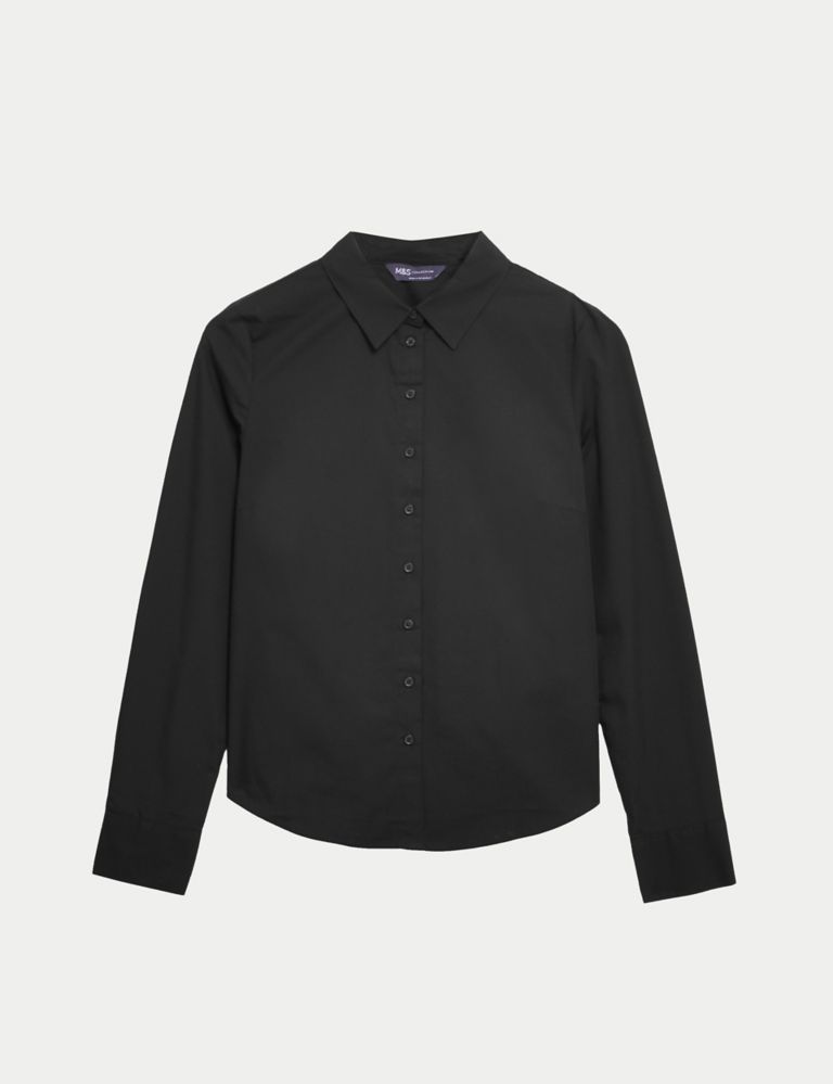 Cotton Rich Fitted Collared Shirt 2 of 5