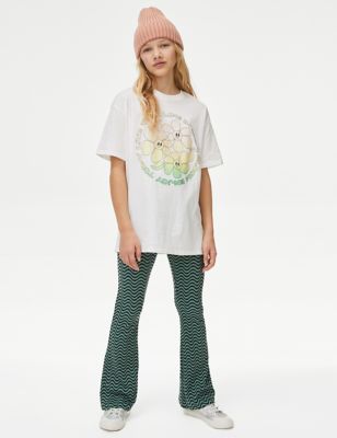 Cotton Rich Flared Leggings (6-16 Yrs), M&S Collection