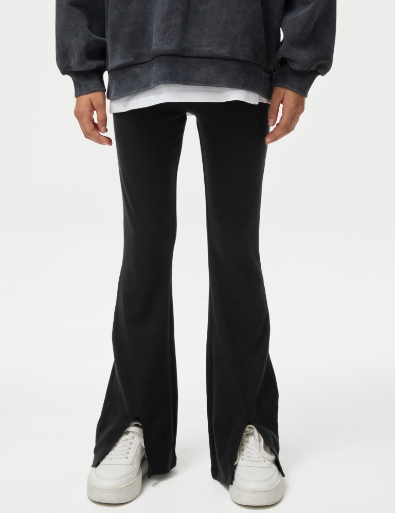 Reebok women's stretch cotton flare pants hot sale