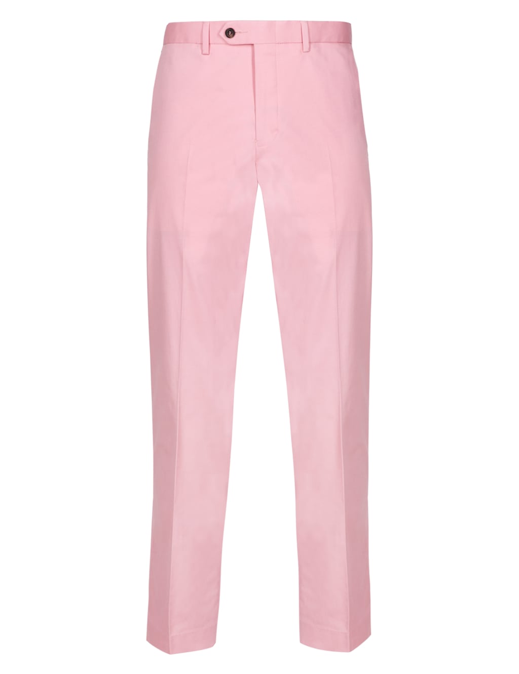 Cotton Rich Flat Front Trousers M&S Collection Luxury M&S