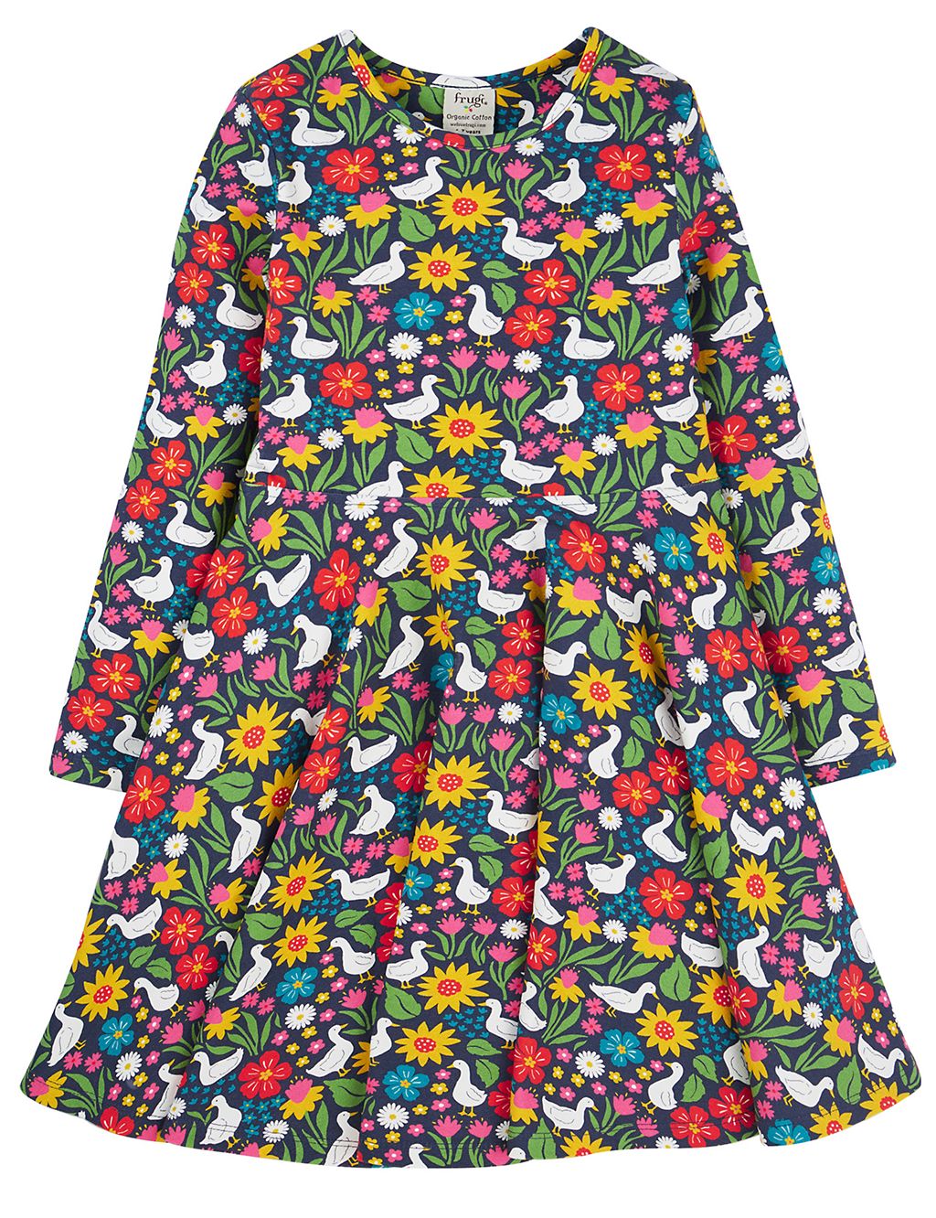 Cotton Rich Floral & Ducks Dress (2-10 Yrs) 3 of 6