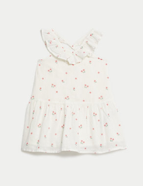 Cotton Rich Floral Dress (0-3 Yrs) Image 2 of 6