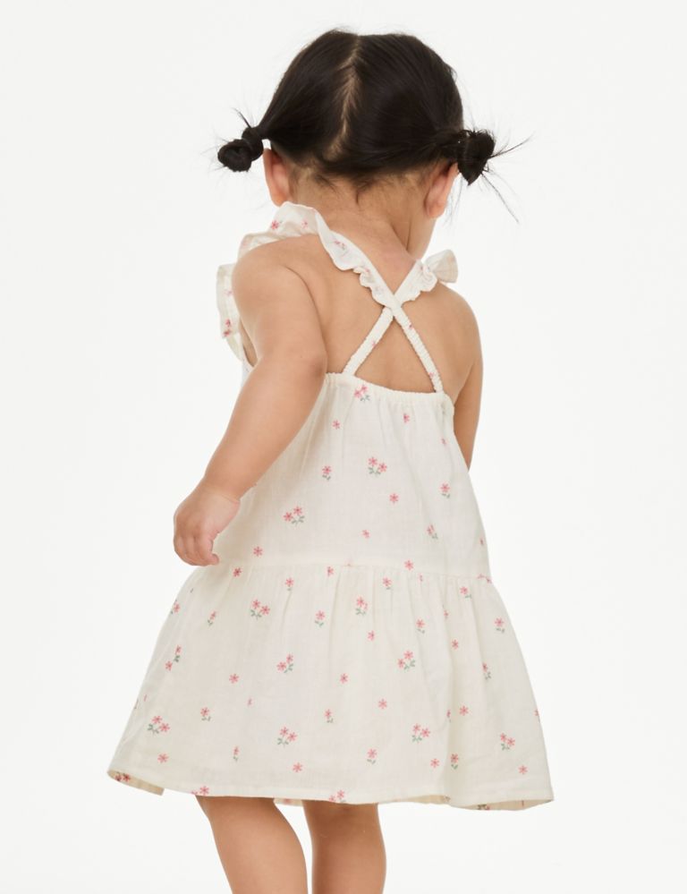 Cotton Rich Floral Dress (0-3 Yrs) 6 of 6