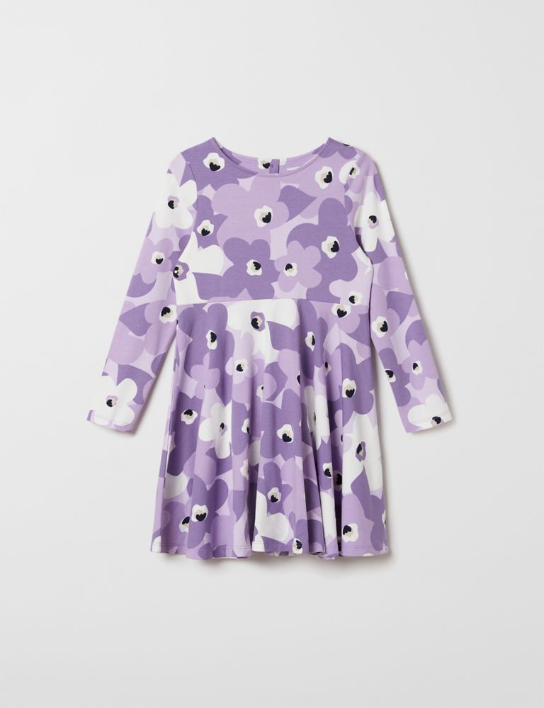 Cotton Rich Floral Dress (1-10 Yrs) 2 of 7