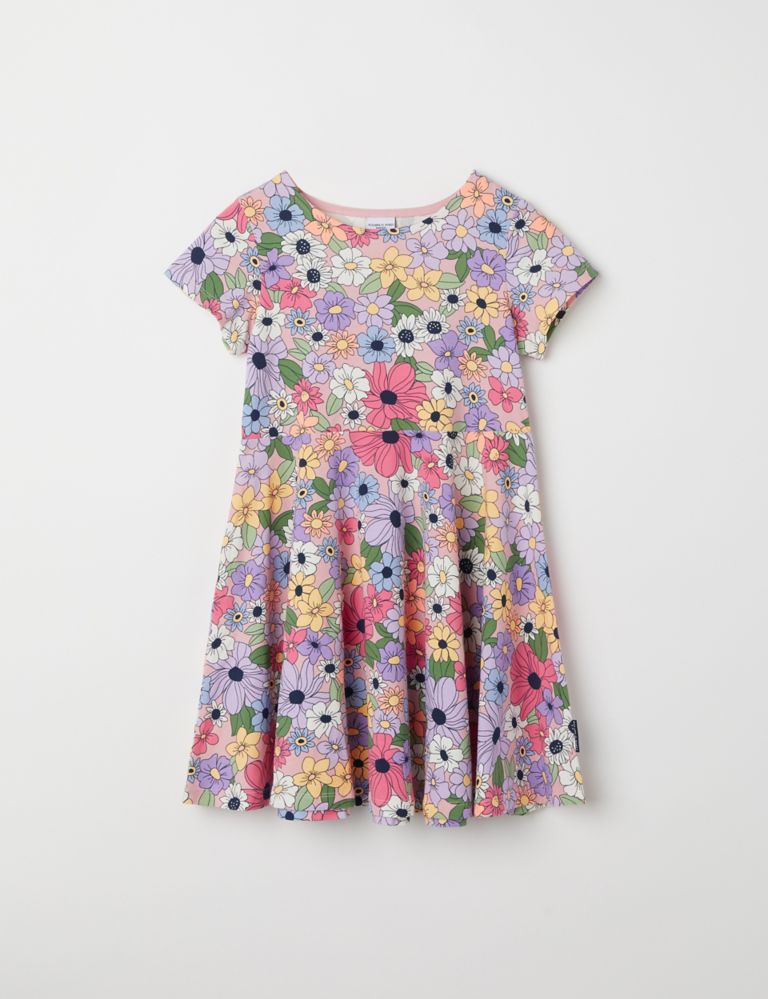 Cotton Rich Floral Dress (1-10 Yrs) 2 of 3