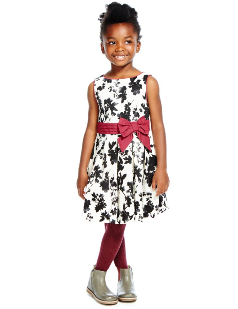Cotton Rich Floral Dress (1-7 Years) 1 of 3