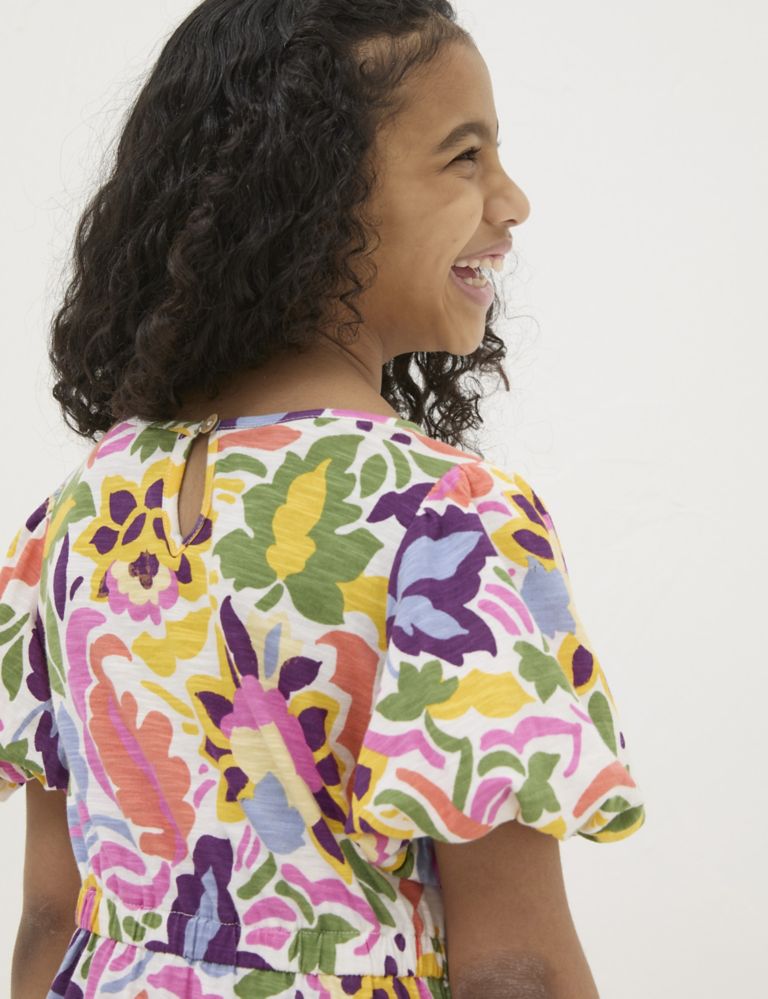 Cotton Rich Floral Dress (3-13 Yrs) 4 of 5